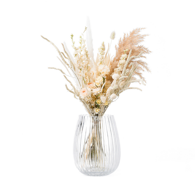 Cream dried flower bouquet